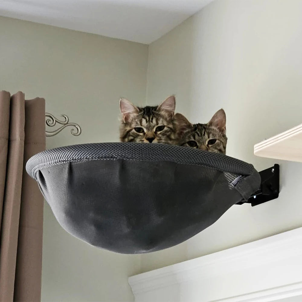 Cat Hammock Wall Mounted Foldable and Stable Breathable Cat Bed for Sleeping, Playing, Climbing and Resting