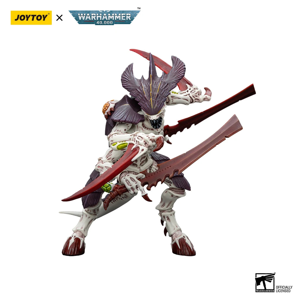 JOYTOY Warhammer 40K 1/18 Action Figure Tyranids  Hive Fleet Leviathan Tyranid Warrior with Boneswords Anime Military TOY
