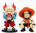 One Piece Anime Figure Doll Portgas D Ace Yamato Q Version Model Decor Peripheral Ornament Children Charm Birthday Gifts Toys