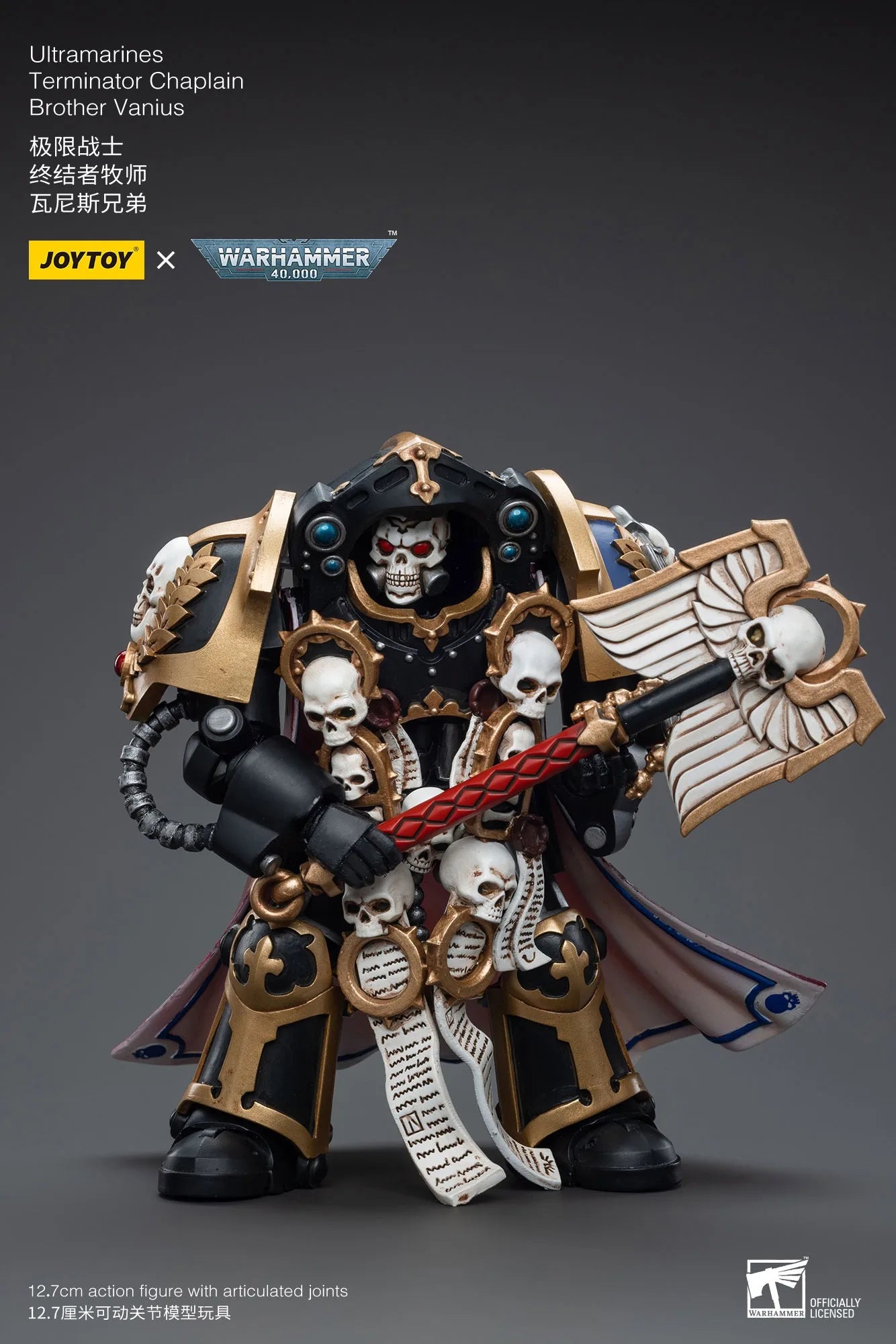 Joytoy Warhammer 1/18 Actionfigur Terminator Chaplain Bruder Vanius Modell Spielzeug Jungen Geschenk 3,75 Zoll