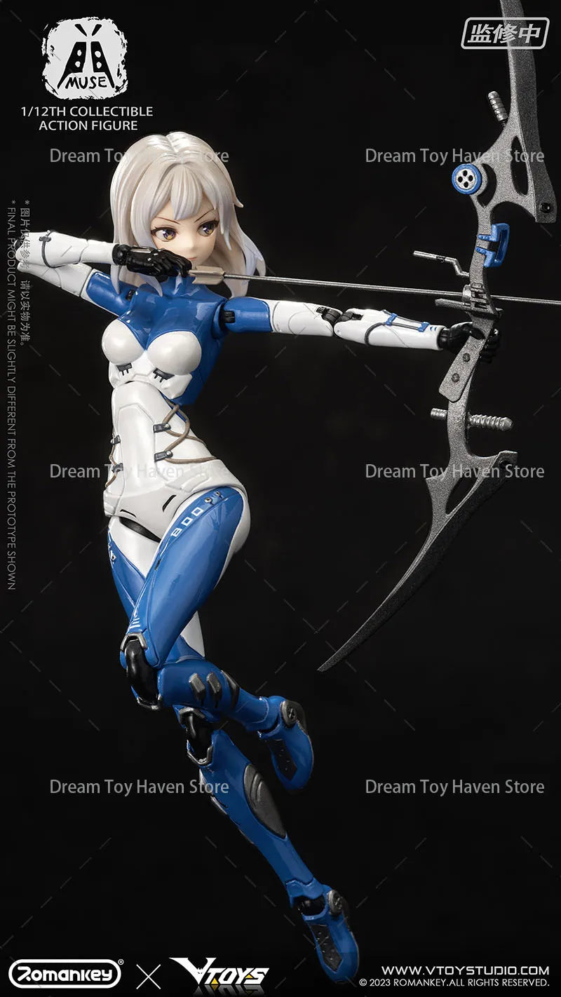 Romankey X VTOYS Original 1/12 Scale Female Soldier MUSE Female Archer Bow Huntress 6Inch Action Figure Model Collectible Dolls