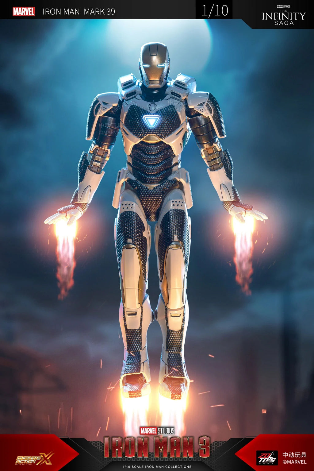 1/10 Original ZD Toys Iron Man MK2 War Machine2.0 MK16 MK11 MK24 MK35 MK47 Tony Stark Collection Model Action Figure Kids Toys