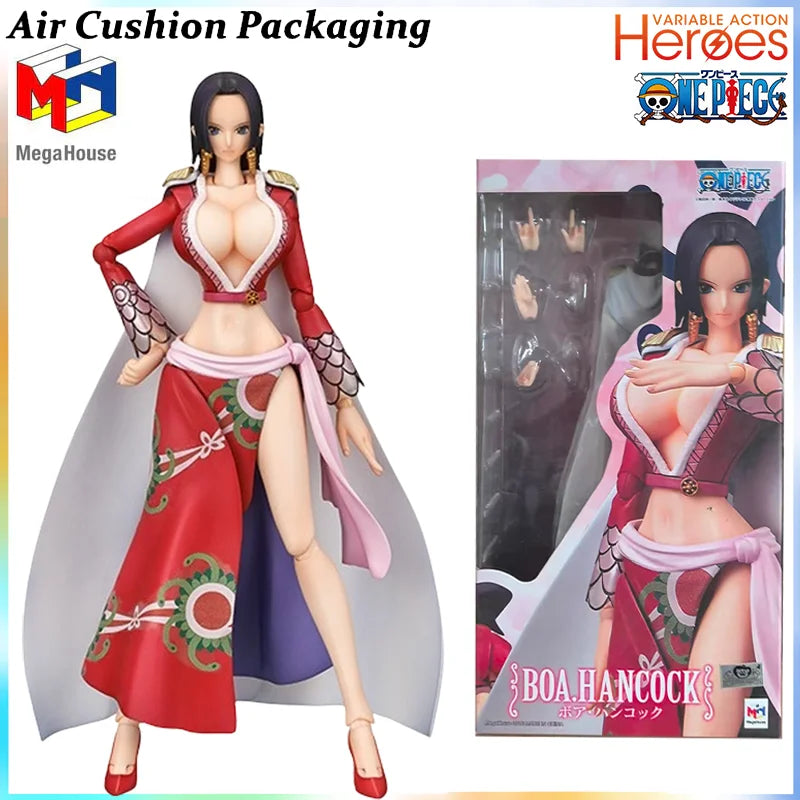 Mega House Genuine V.A.H Series One Piece Perona Negative Hollow Dracule Mihawk Hawk-Eye Boa Hancock Action Figures Model Toys