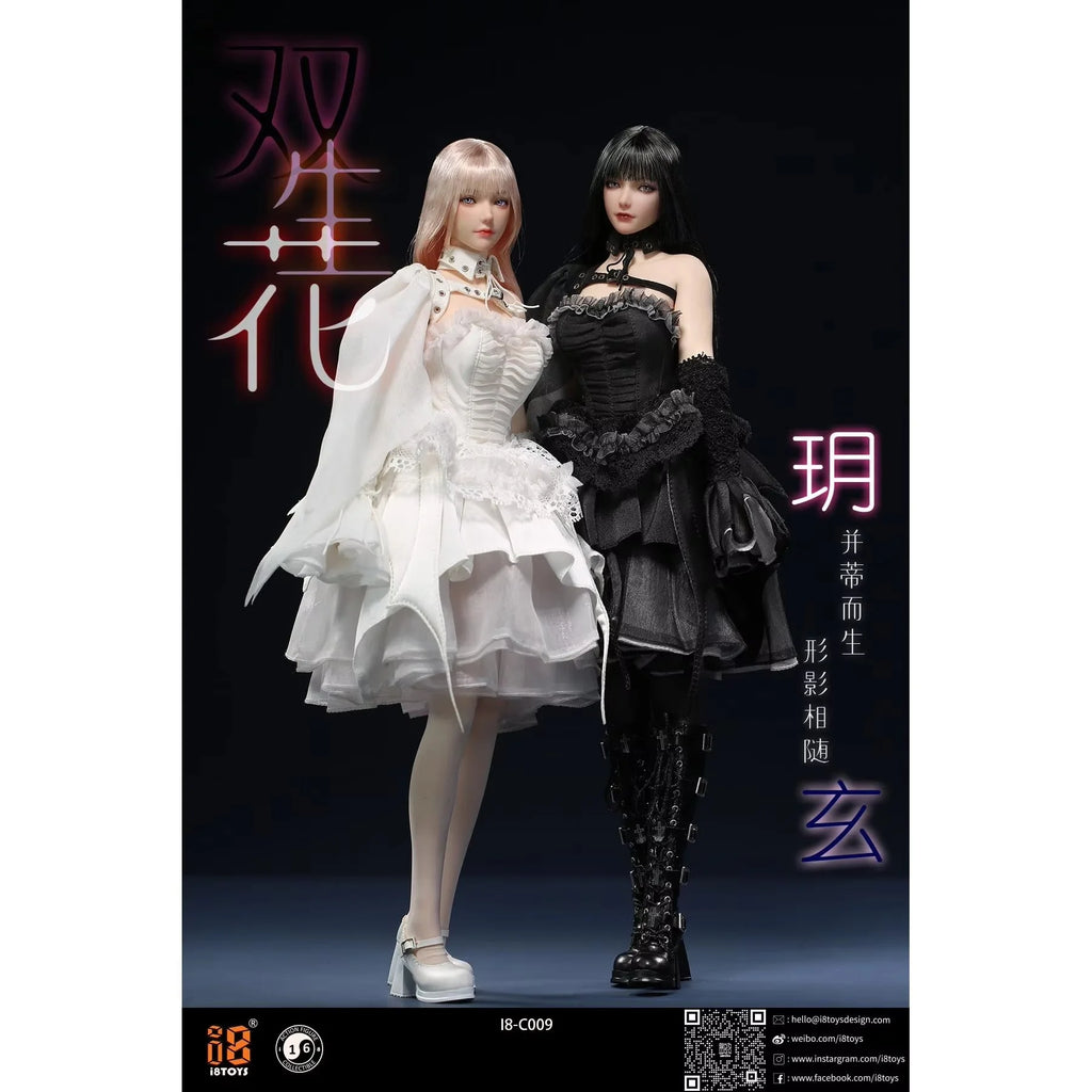 【 In Stock 】 Genuine New I8toys I8-C009 Twin Flower Yue Xuan 1/6 Movable Eye Head Carving Clothing Set, Fashionable Trendy Toy