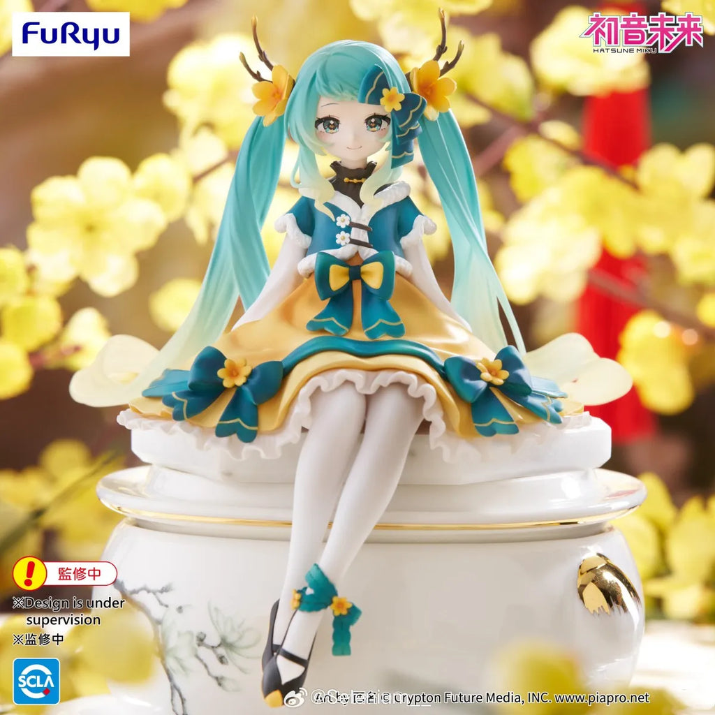 Original BANDAI FuRyu Hatsune Miku 2025 Noodle Stopper Anime Figure Toys PVC Model Collection Action Figurine Doll
