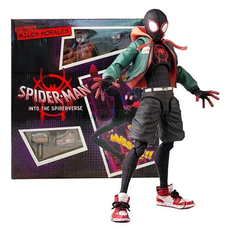Sv Action Spider-Man Peter Parker Action Figure Collection Sentinel Marvel Into the Spider-Verse Spiderman Figurine Model Toys