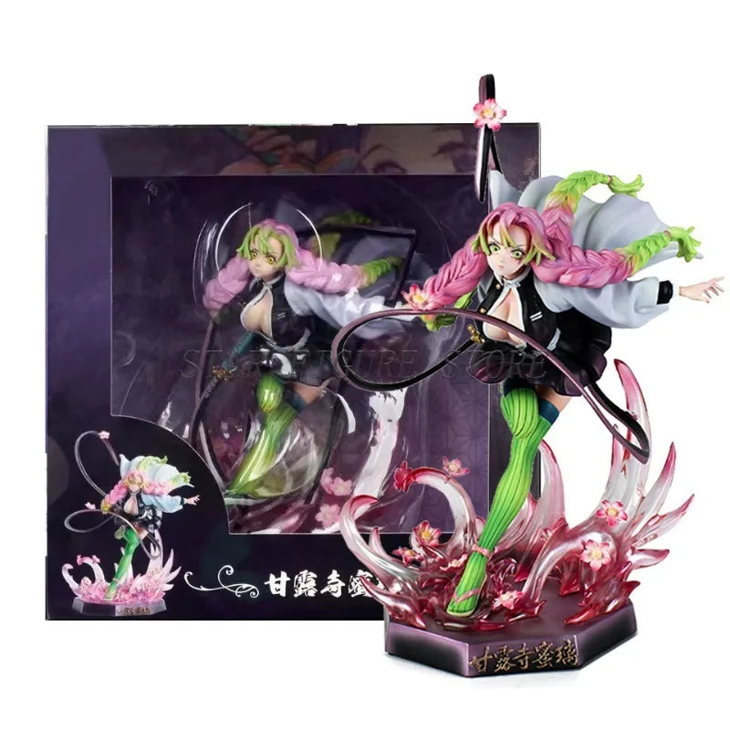 Gk Demon Slayer Kanroji Mitsuri Action Figure Statue 22cm Kimetsu No Yaiba Figurine PVC Collection Ornaments Model Toys Gifts