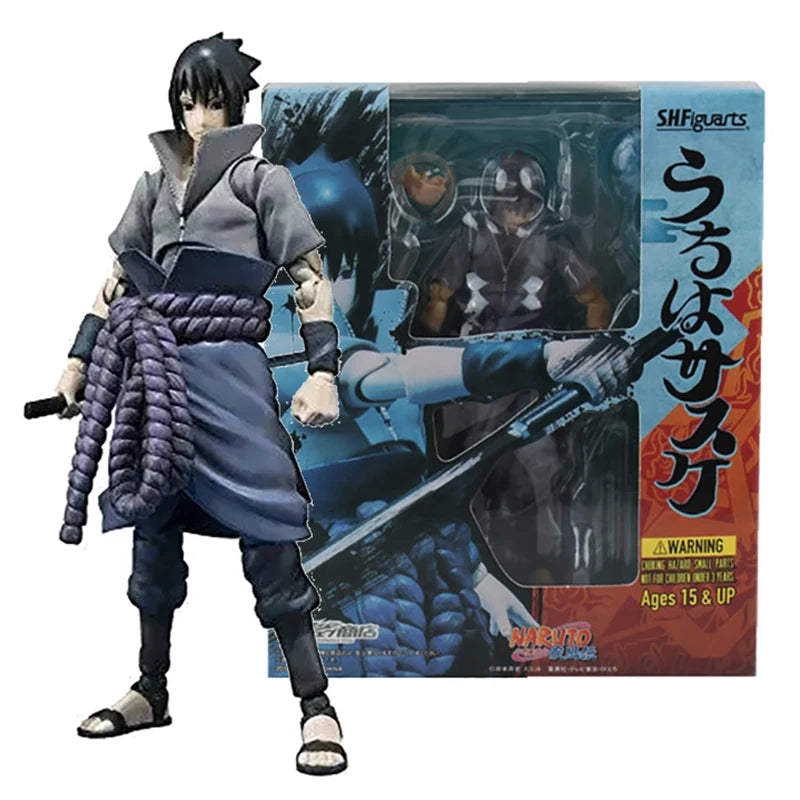 14cm Shf Naruto Shippuden Figures Uchiha Sasuke Action Figure PVC Collectible Ornaments Anime Sasuke Movable Model Toys Gifts