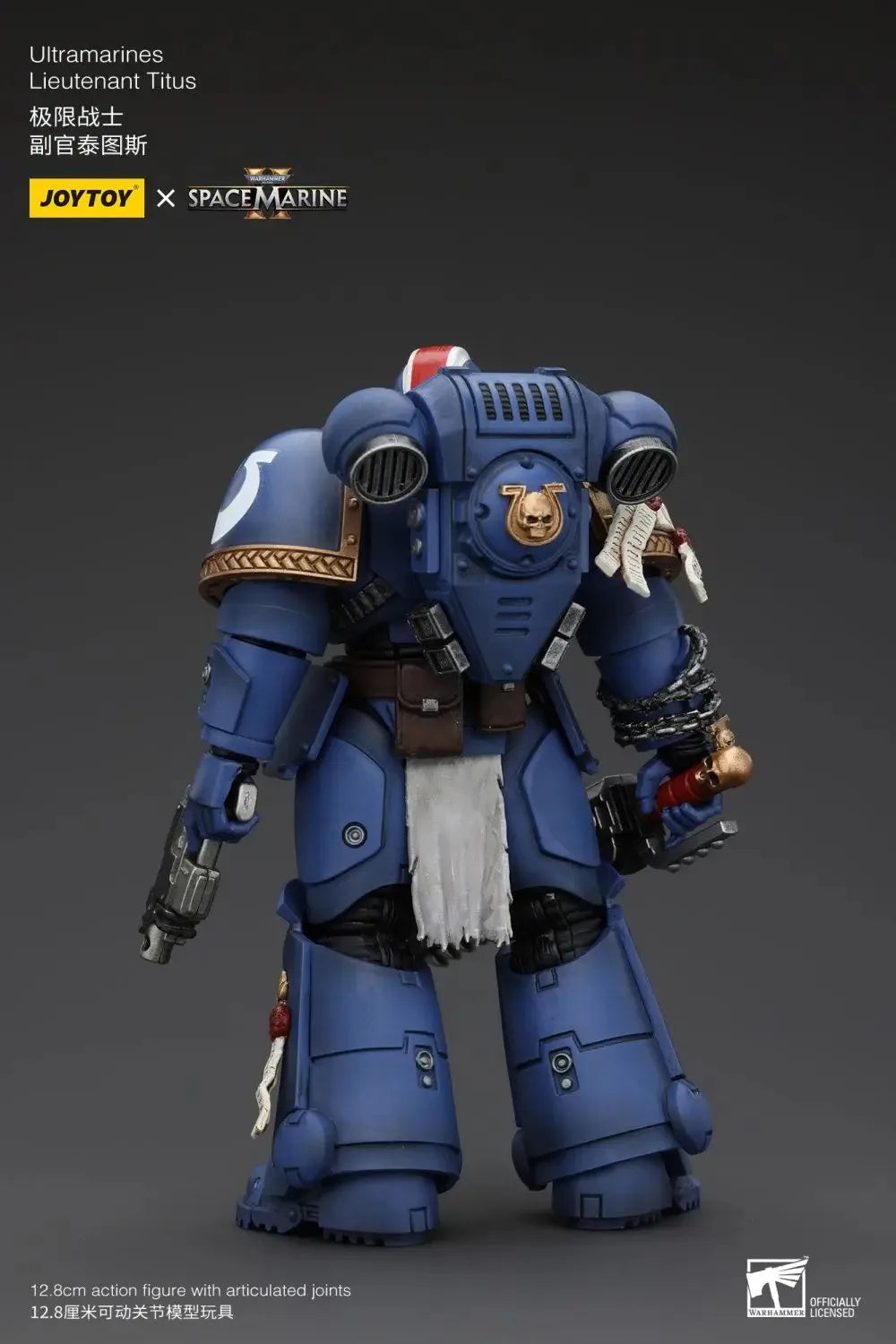 JOYTOY Warhammer 40K 1/18 Екшън фигурки Uitramarines лейтенант Титус Модел играчка момче подаръци 3.75 инча