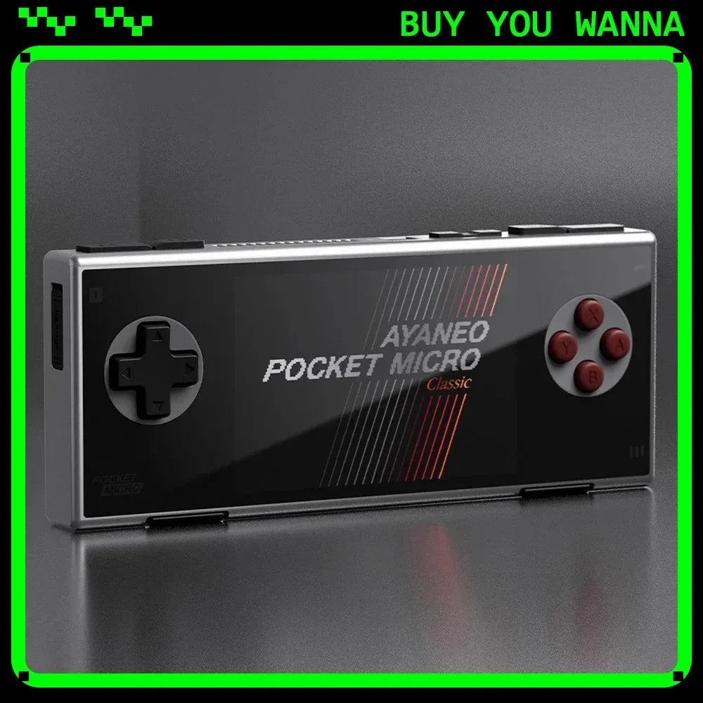 AYANEO Pocket MICRO Game Console 3.5Inch IPS 960*640 Resolution Screen Aluminum Alloy Frame Customized Handheld Game Consoles