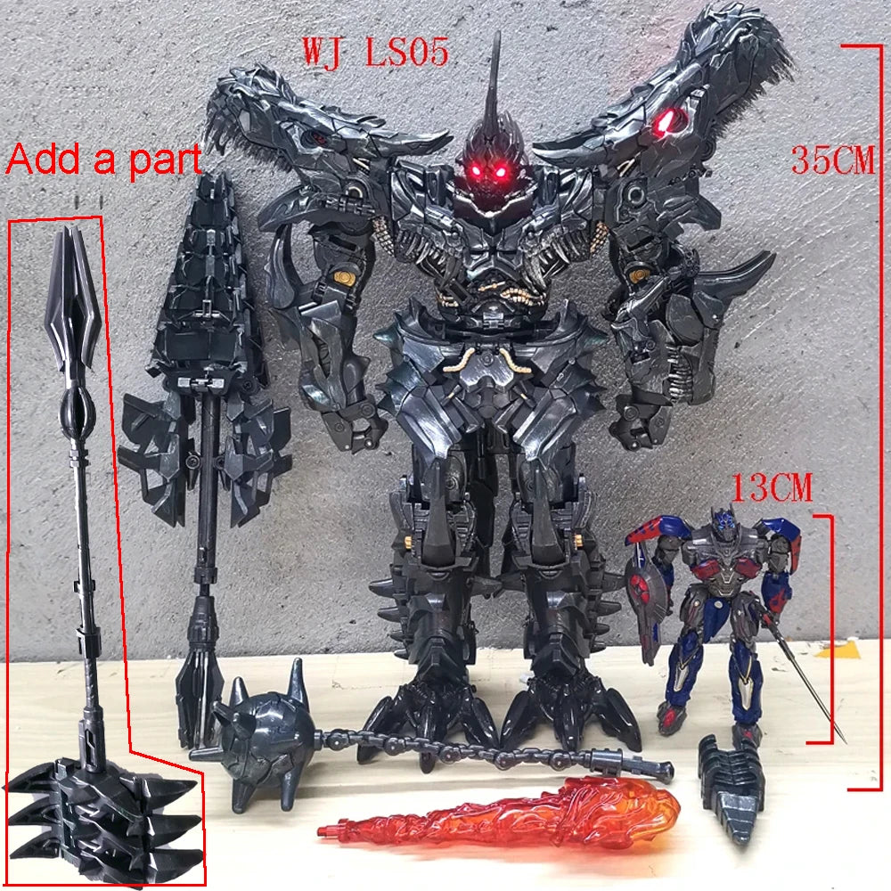 Transformationsspielzeug Grimlock WEIJIANG W8600 BMB LS05 Actionfigur SS07 MP08 Legierung Anime Dinosaurier Verformbarer Roboter