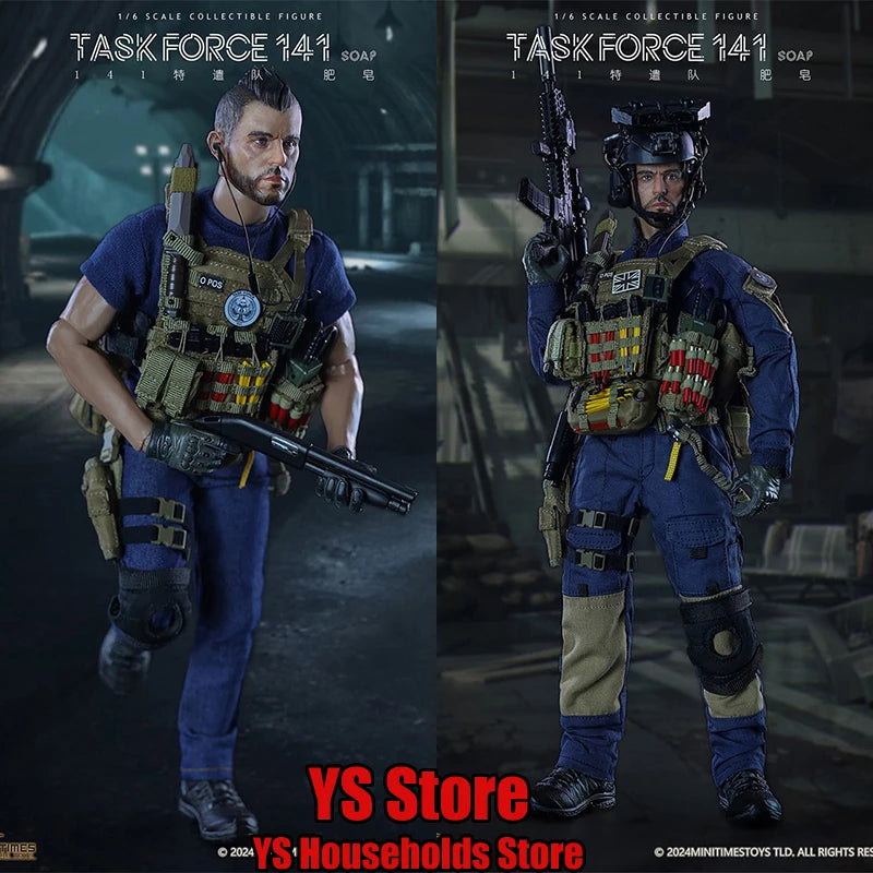1/6 Task Force 141 Military Combat Cloth Action Figure Collection Bulletprood Vest Design Mini Times Toys M051 12" Soldier Model