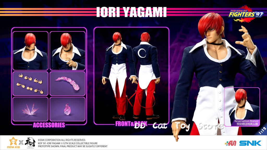 In Stock Tunshi Studio SNK 1/12 TS-XXZ-008 King Of Fighters 97 Iori Yagami Full Set Scale Collectible Action Figure Xmas Gift