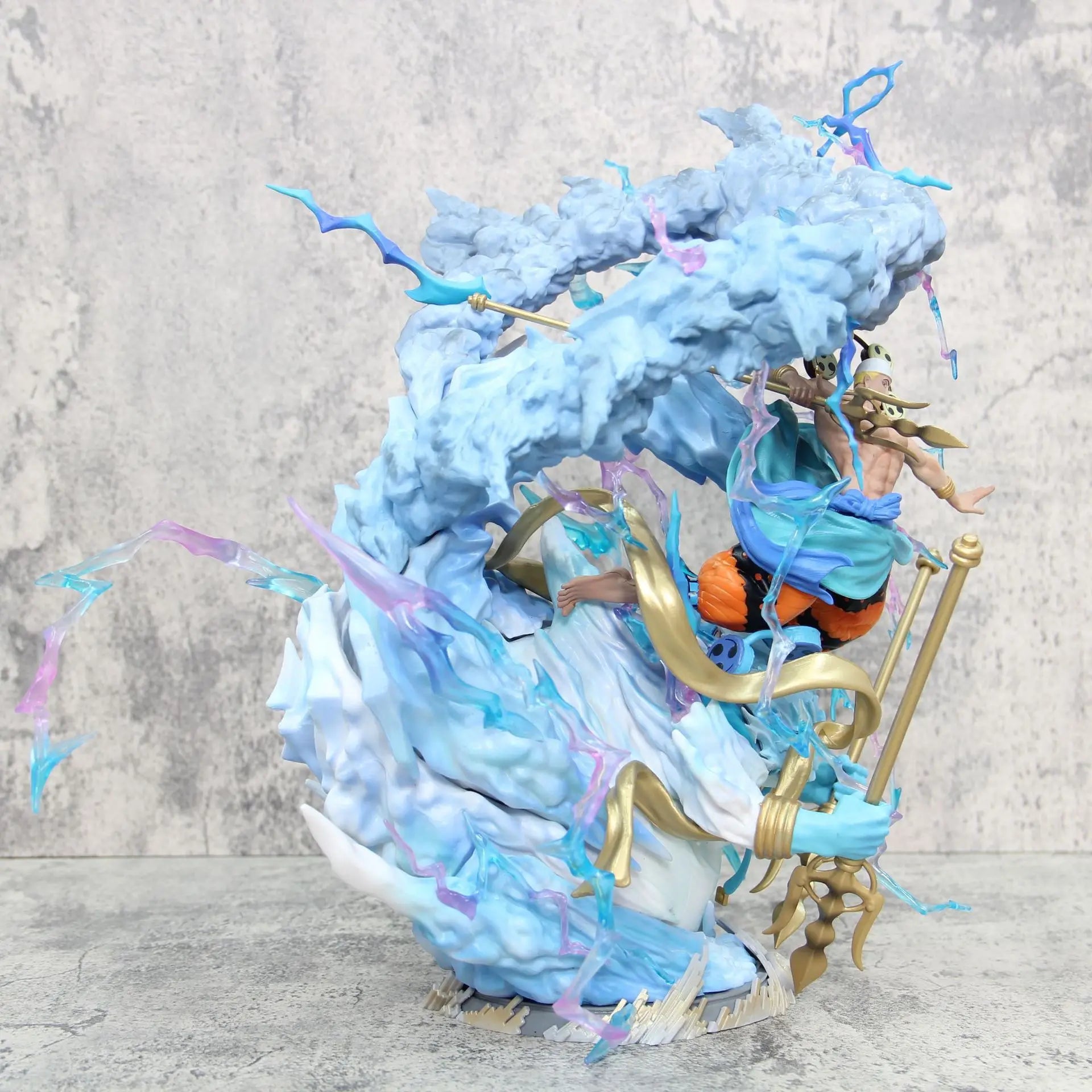 36 cm ONE PIECE Anime Peripheral Oka Shichibukai Enel Thor Figur GK Modell PVC Statue Zimmer Dekoration Ornamente Sammlung Geschenke