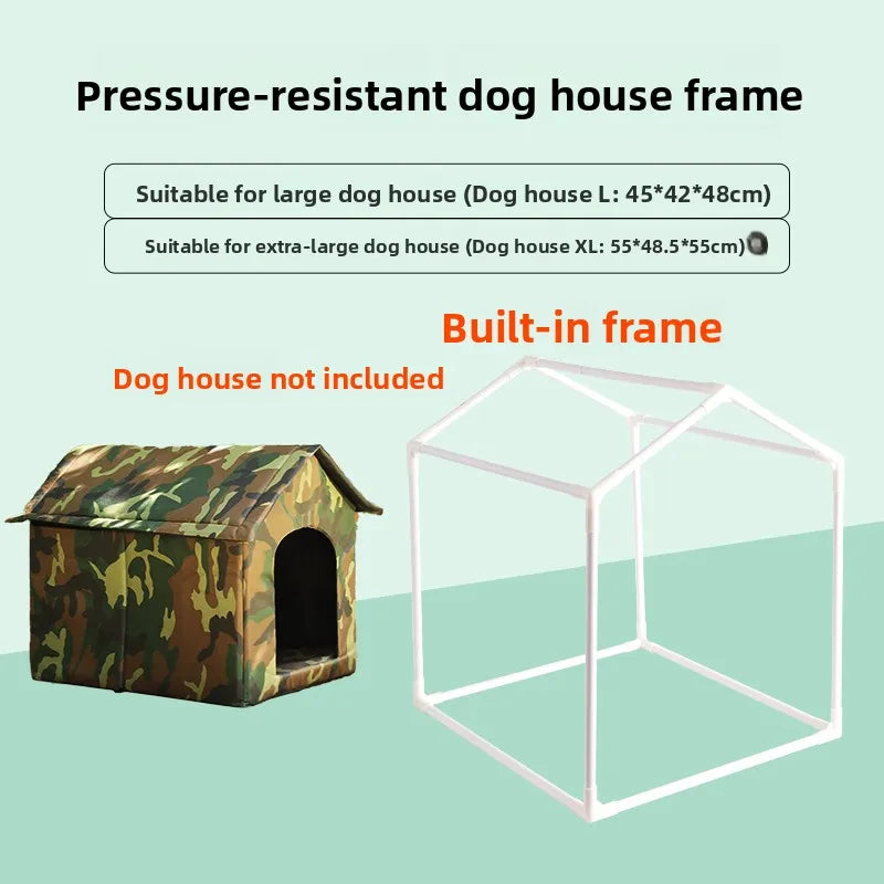 Pet Love Outdoor-Hundehaus-Rahmenzubehör, stabile Stützstruktur, Anti-Sink für streunende Hunde, Heimtierbedarf/Hundeheim