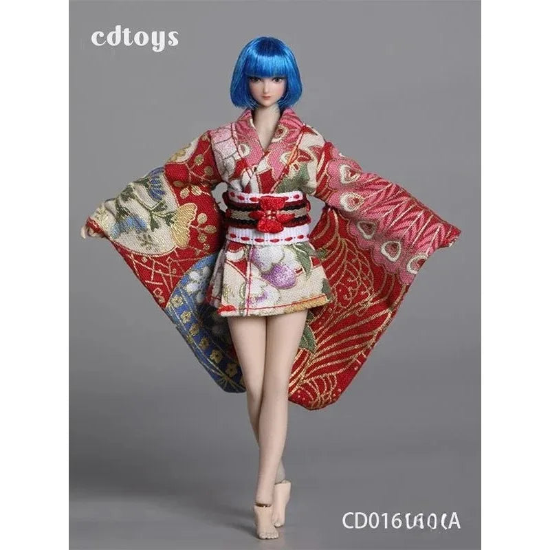 Cdtoys Cd016 1/12 Scale Female Soldiers Kimonos with Belt Suit Clothes Model for 6 Inch TBLeague Body Action Toy Figures