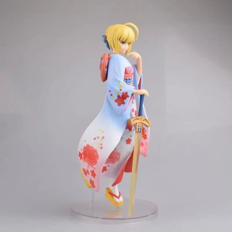 25CM Fate/stay night Saber Boxed Retail Figure Action Model Cartoon Doll Ornament Collection Toys Gifts