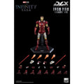 Original Threezero MARVEL THE INFINITY SAGA DLX Iron Man Mark 7 Anime Figure Model Toys Collection