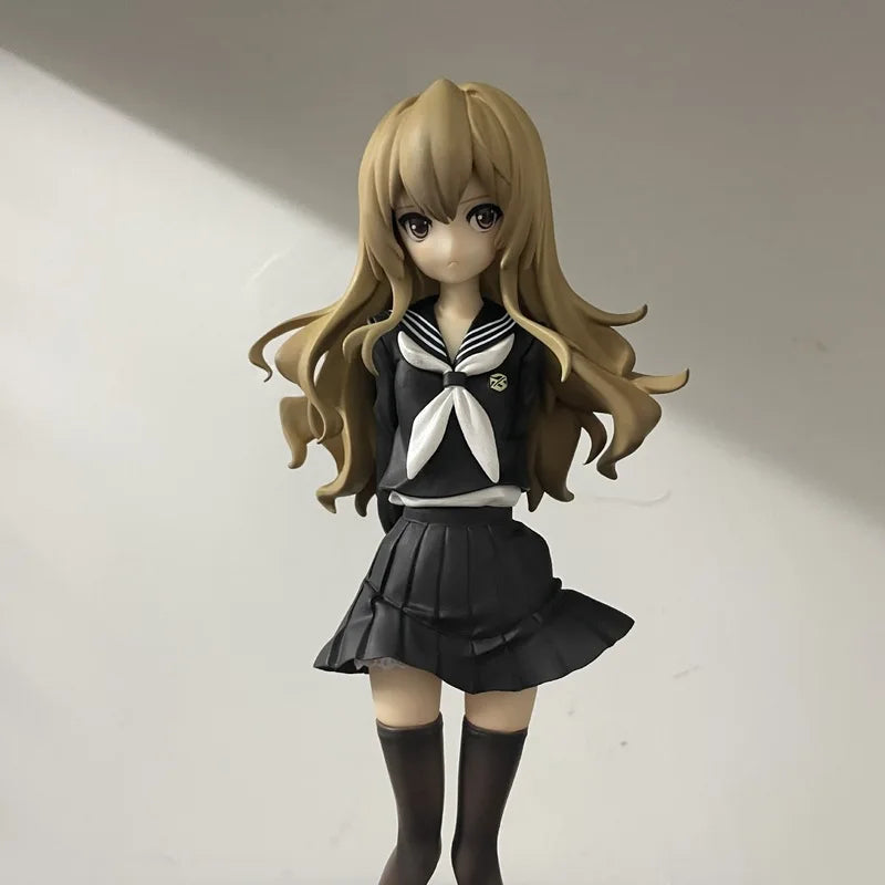 25cm Tiger×Dragon! Aisaka Taiga School Uniform Anime Girl Figure Model Statue Collection Desktop Decoration Ornament Toys Gifts