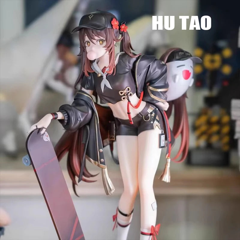 23cm Anime Genshin Impact Figures Hu Tao Action Figures Honkai Demon Slayer Dragon Ball Android 18 PVC Model Toys Gifts