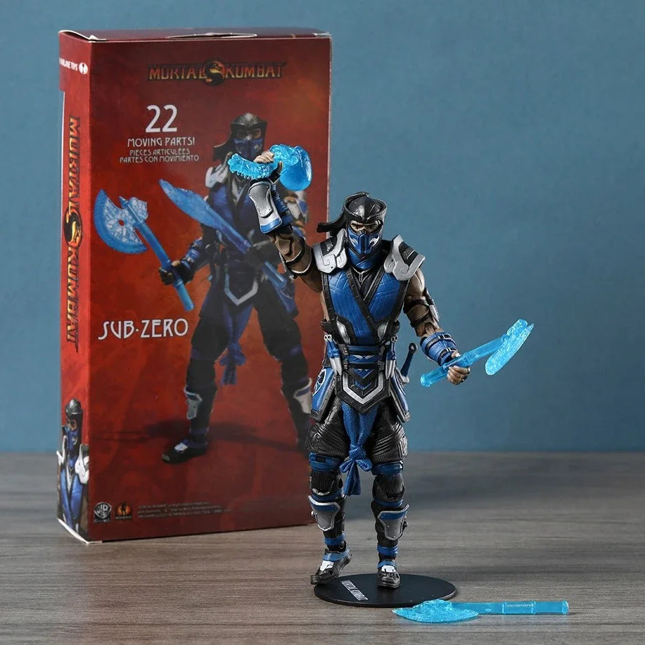 Scorpion Mortal Kombat 7" Series 1 Sub Zero / Scorpion Exclusive Movie Film Action Figure Toy Doll Model