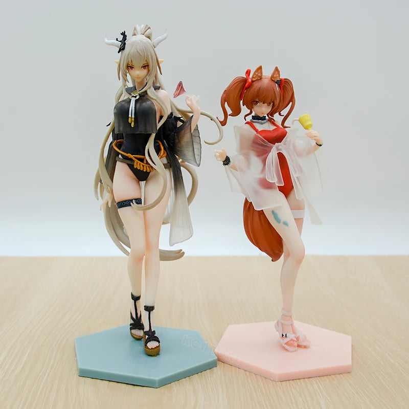17cm Arknights Angelina Anime Game Figure Shining Summer Time Action Figure Amiya/Texas Figurine Sexy Collectible Model Doll Toy