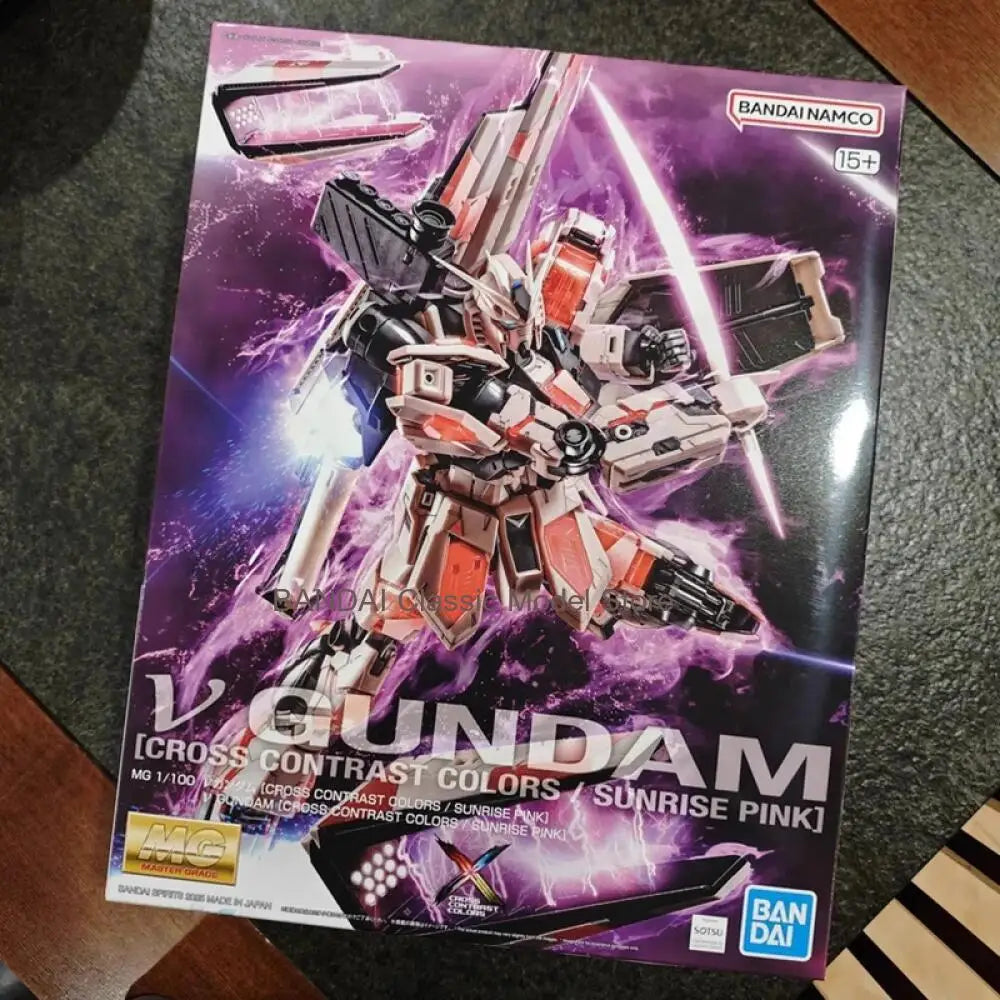 In Stock BANDAI China Limited MG 1/100  GUNDAM  CROSS CONTRAST COLORS / SUNRISE PINK  Anime Action Figures Assembly Model Toy
