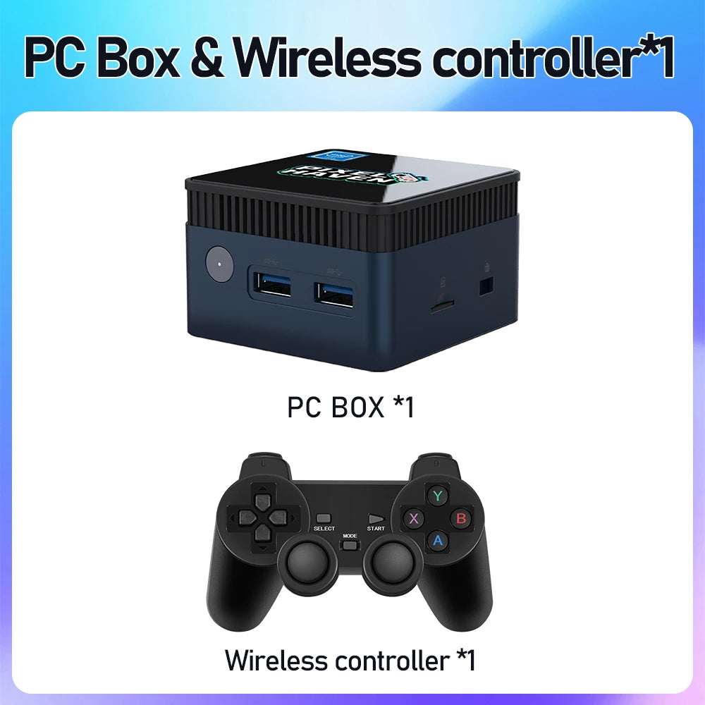 Pixel Haven Box Mini PC Retro Game Console – 12th Gen Intel N100 Quad-Core, Plug & Play, 38,252 Games