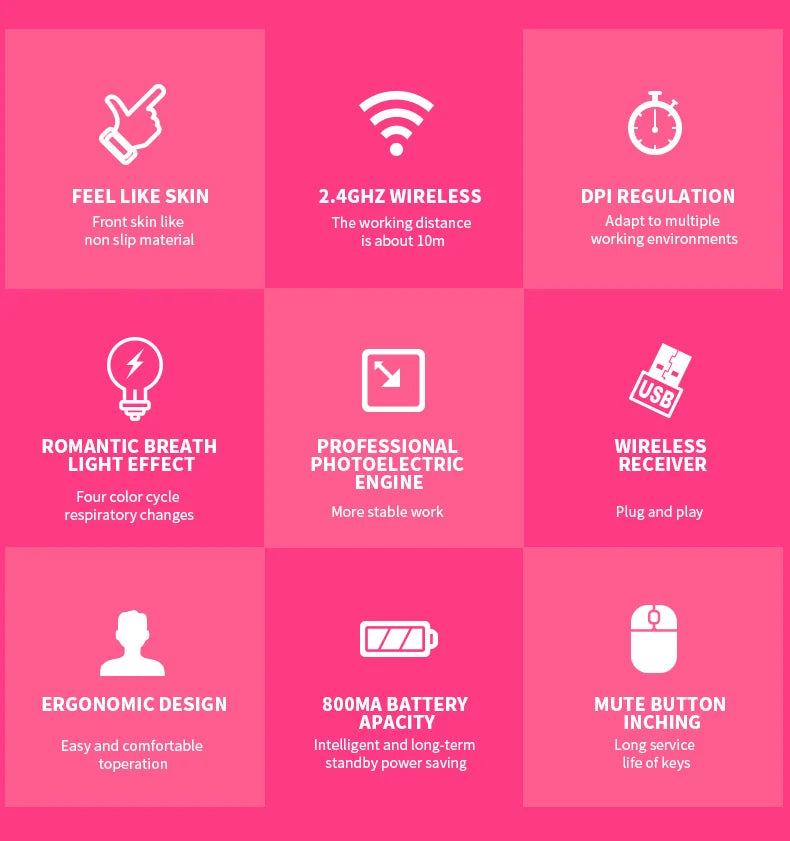 Gaming-Maus mit Stummschaltung, niedliche RGB-Gamer-Mäuse mit 6 Tasten, optische Büro-Computermaus für Desktop-Laptop, ergonomische Spielmaus