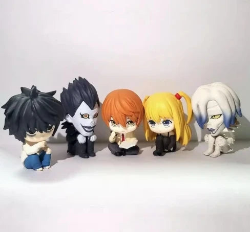 5pcs/set Anime Death Note Rem Ryuk Light Yagami L Misa Amane Cute Model Toys 5cm