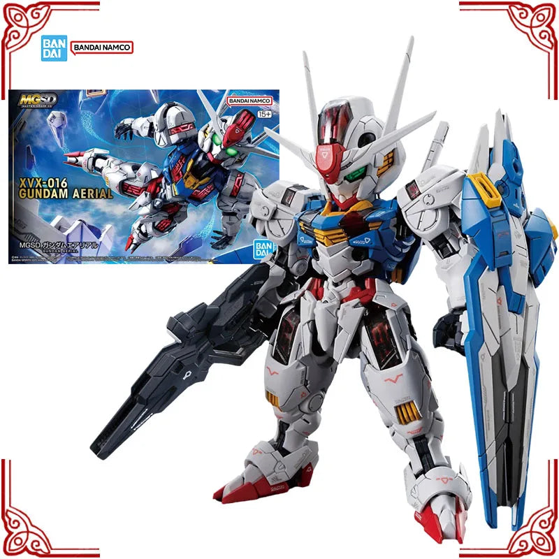 In Stock Genuine Bandai Gundam Model Kit MGSD XVX-016 Gundam Aerial Anime Action Figure Collection Assembly Model Boy Toys Gifts