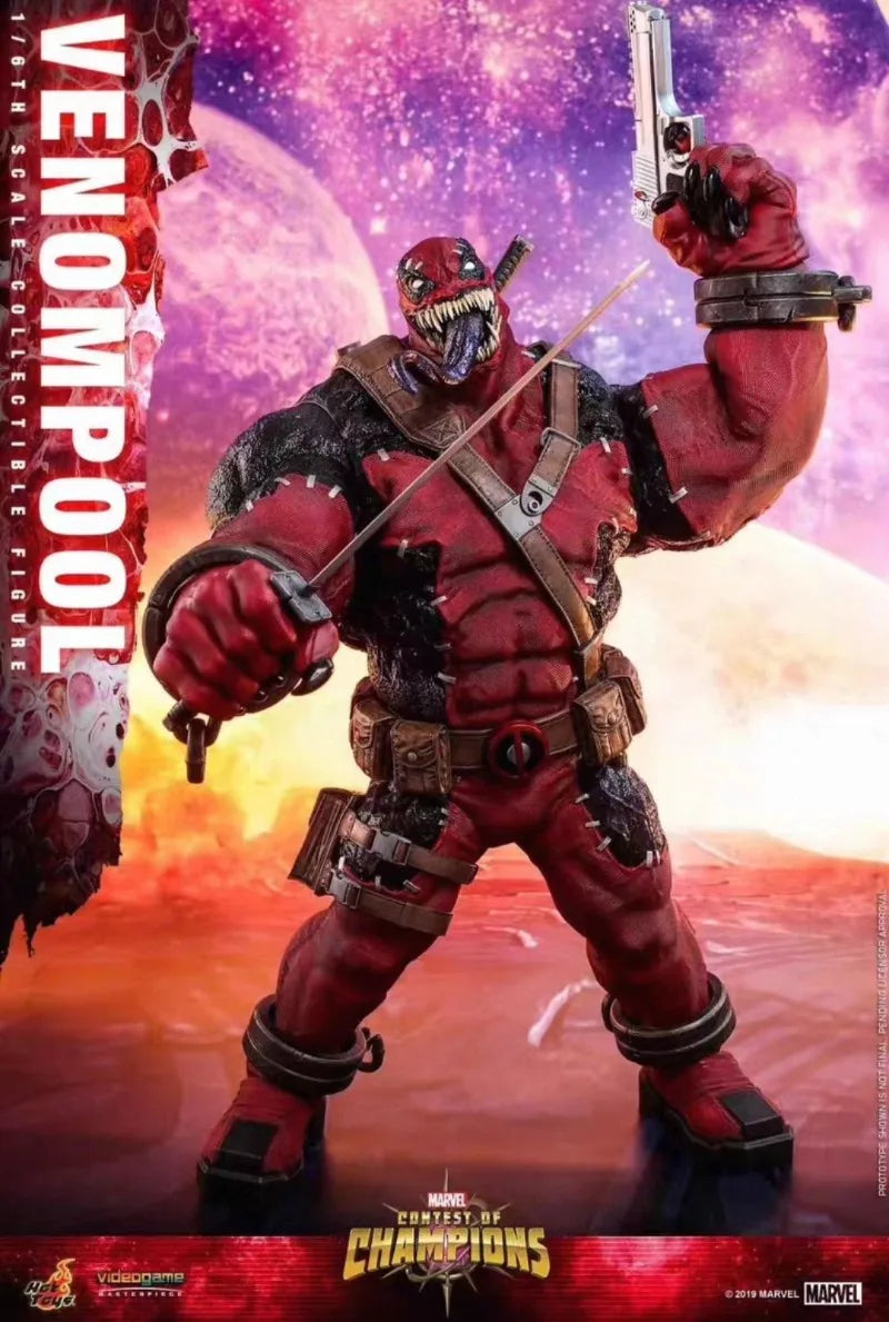 In-stock HOTTOYS Venom Deadpool HT VGM35 Comic Version 1/6 Action Figure Model Collectible Gift