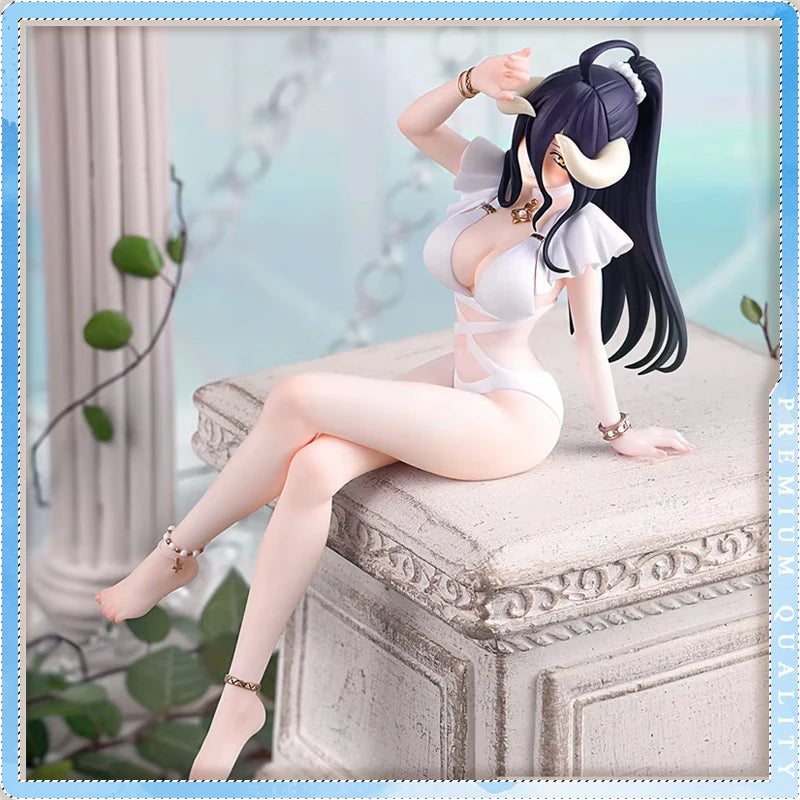 OVERLORD Albedo Swimsuit Figure Anime Beautiful Girl Statue Collectible Model Desktop Ornament Otaku Birthday Holiday Gift