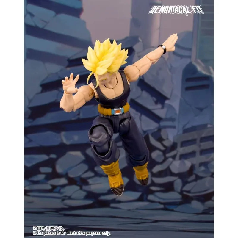 In Stock Demoniacal Fit Dragon Ball Z SHF Trunks Super Saiyan Son of Tomorrow Liberating the Future Action Anime Figures Model