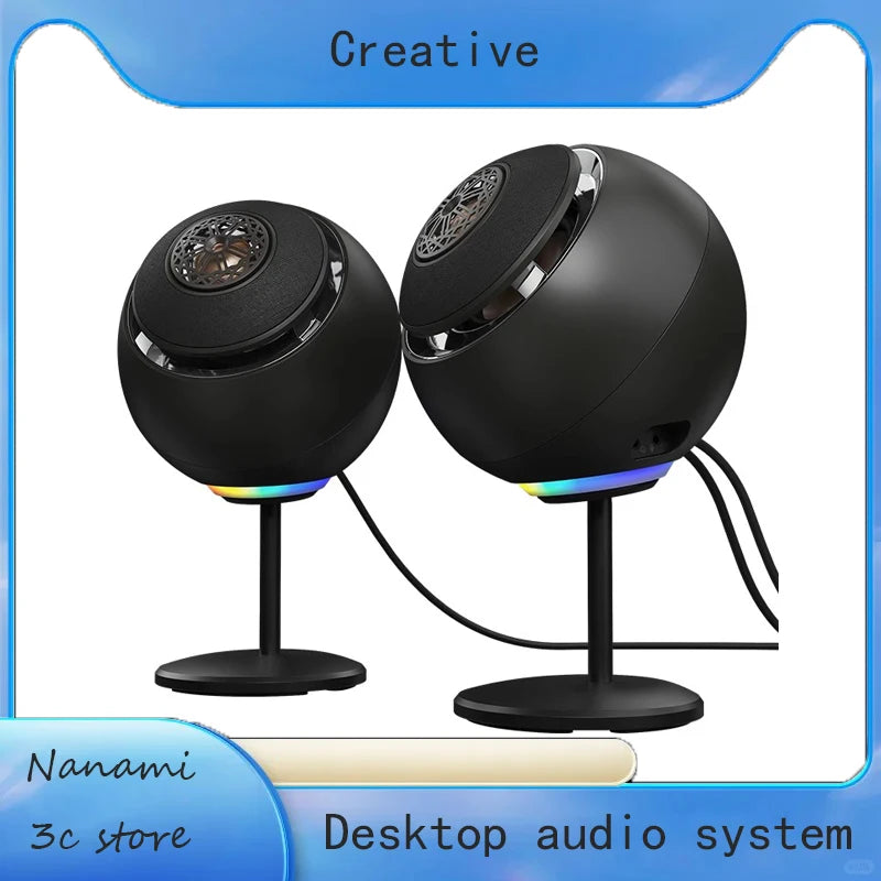 2025 New Creative Pebble Nova Bluetooth 5.3 Speaker Computer Hifi Speaker Home Theater Coaxial Drive Pure and Vibrant Sound