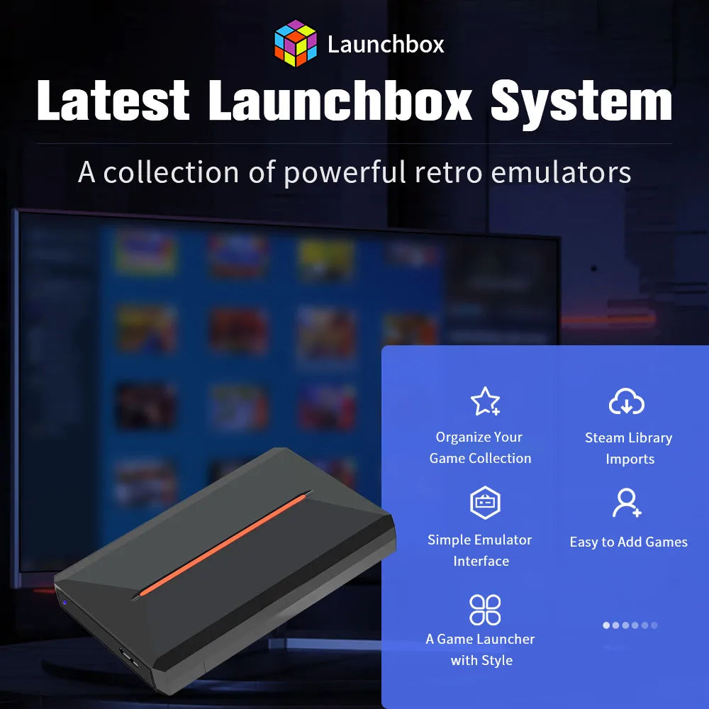 500GB Gaming HDD Launcbox System Emulator Console for PS4/PS3/Switch/PS2/Wii/Wiiu with 3700+ 3D/PC Games for Windows PC/Laptop