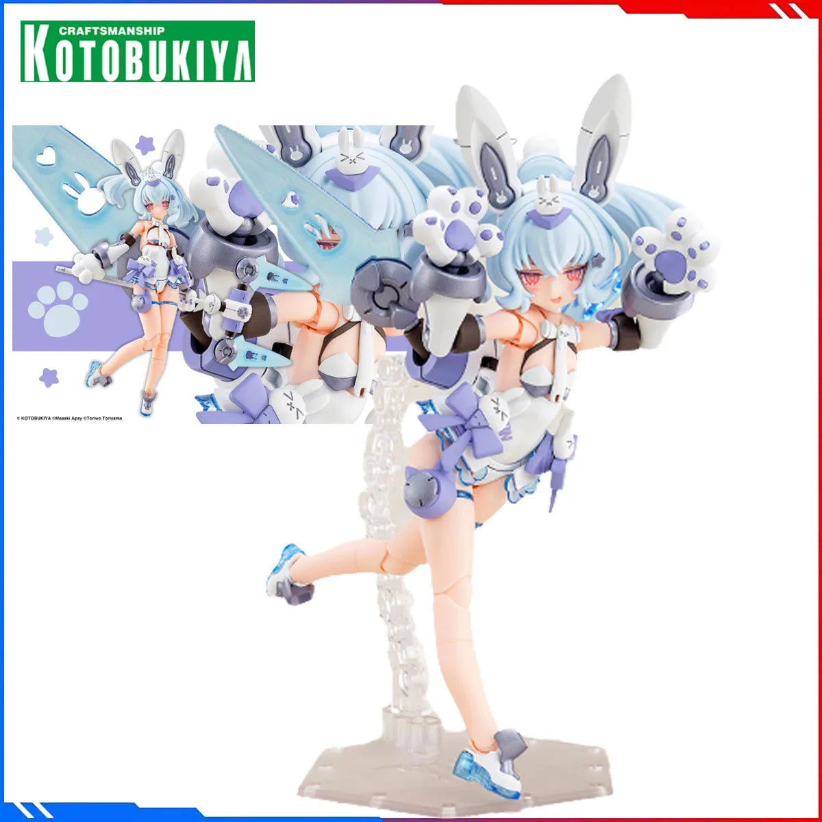 Genuine KOTOBUKIYA Anime Model Kits Megami dispositivo Toys PUNI MOFU Snow Rabbit 1/1 Action Figure Assembly Model Gift