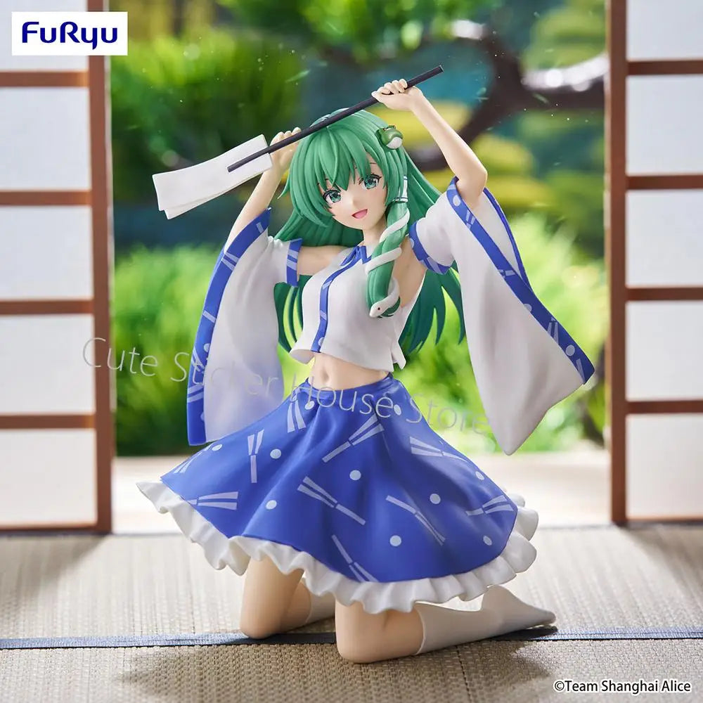 Original Pre-Order Furyu Noodle Stopper Figure Touhou Project Kotiya Sanae Kawaii Anime Cute Girls Figures Collectible Model Toy