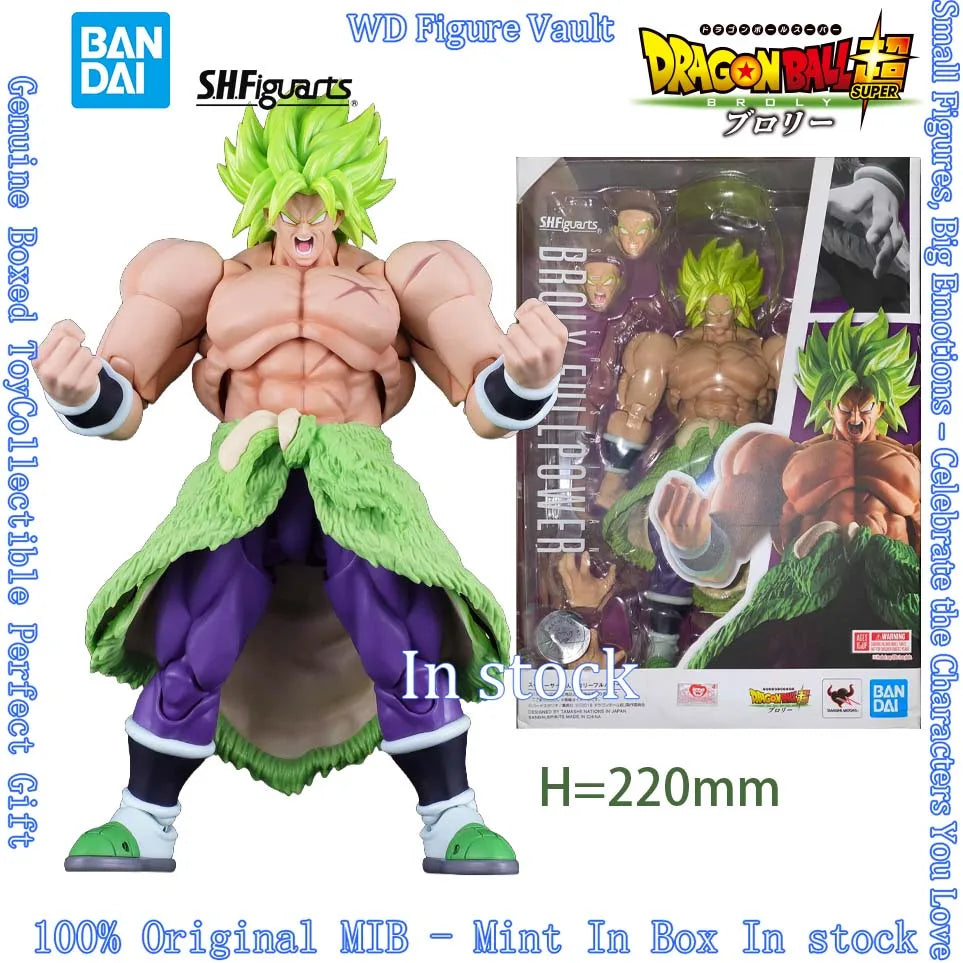 In stock Bandai S.H.Figuarts Super Saiyan Broly Full Power Dragon Ball Super Broly  Figures Anime Model Genuine Boxed Toy Gift
