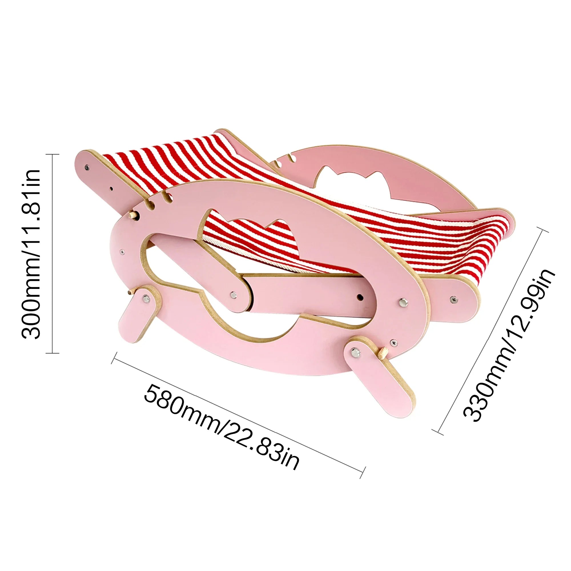 Verstellbare Katzenwippe mit 3 Positionen, Holzplatten mit hoher Dichte, abriebfest, kratzfest, atmungsaktiv, Haustiermöbel