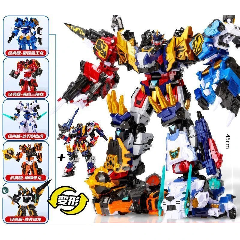 MiniForce Dinoid Warrior Transformation Robot Dinosaur Model REX KAISER Combine Mini Force Deformation Headbot Giganoto Dino Toy