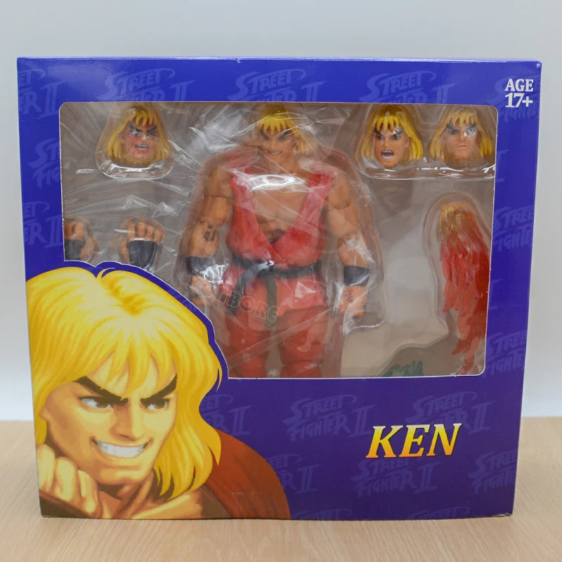14cm Street Fighter Chun Li Anime Game Figure Ryu/Ken Masters Action Figure Guile/Zangief Figurine Collectible Model Doll Toys