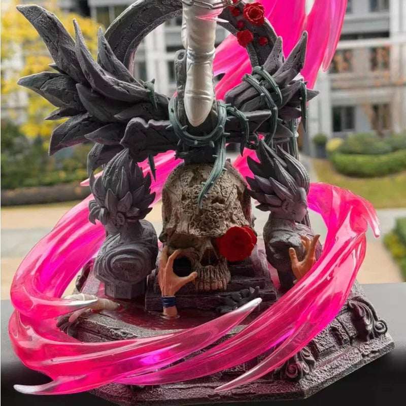 Yunqi GK Dragon Ball Super Rose Goku Black PVC Figure Luminous Base Interchangeable Parts Collectible Statue Decor