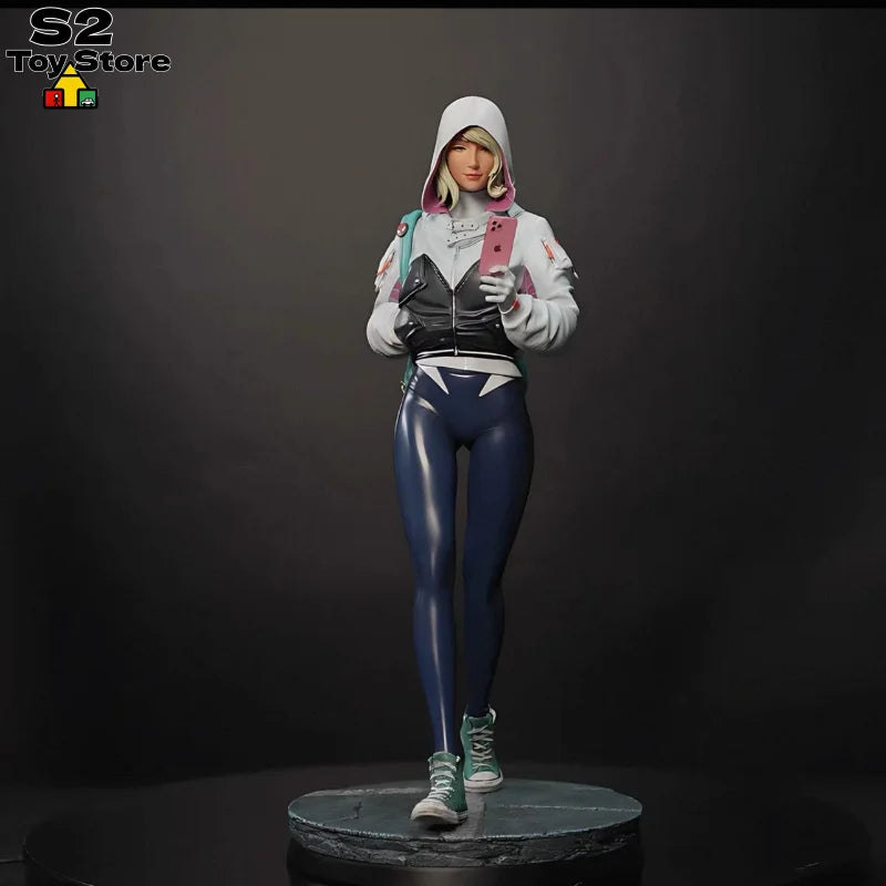 Marvel Comic Accurate Spider-Gwen Resin Statue Detailed Hand-Painted Collectible Figure Fan Art Model Kit for Display Fans Gift