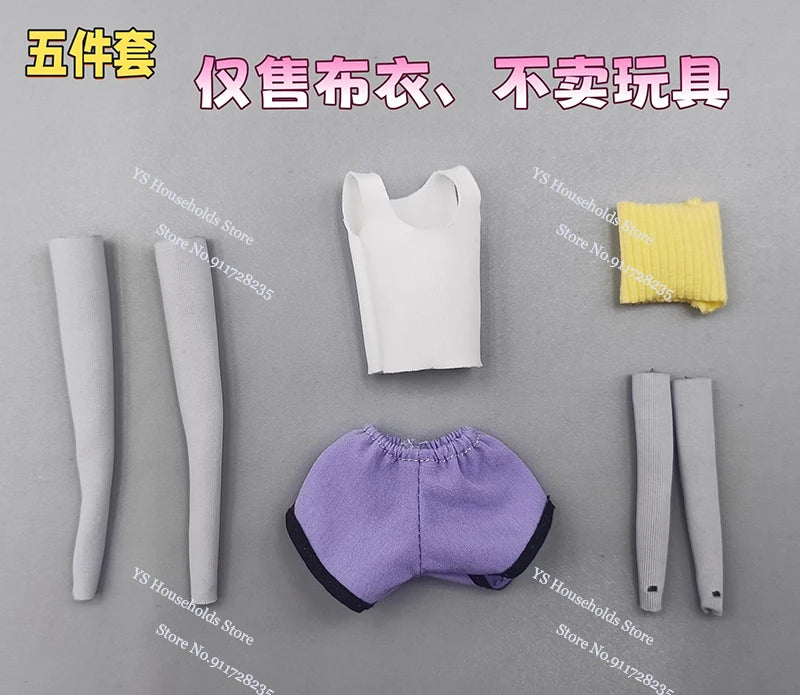 1/12 Ayase Seiko Female Figure Red Black Hoodies Cloak Homewear Yellow Cardiagn Hemline Vest Stockings For 6" Shf Soldier Body