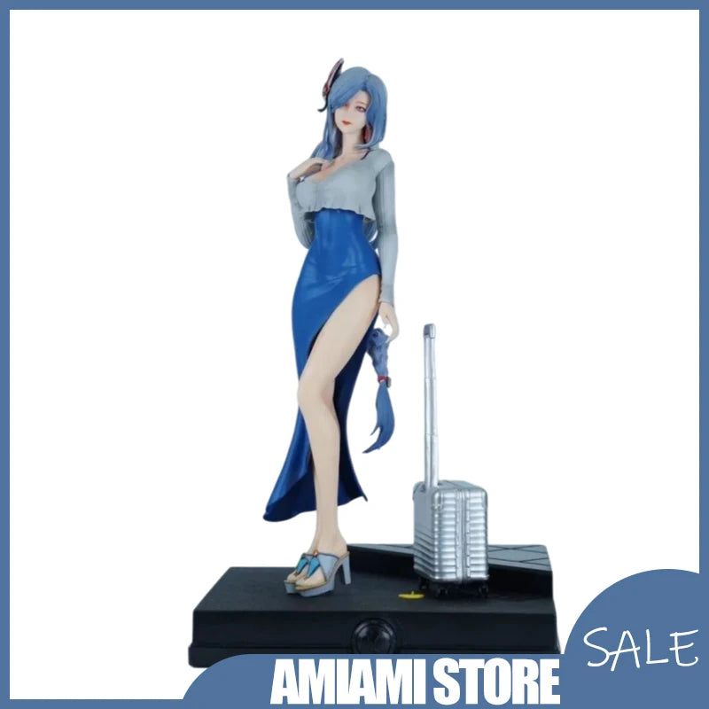 48cm Genshin Impact Shenhe GK Crane Fairy Statue Elegant Adeptus Figure Anime Collectible Desktop Model Birthday Christmas Gift
