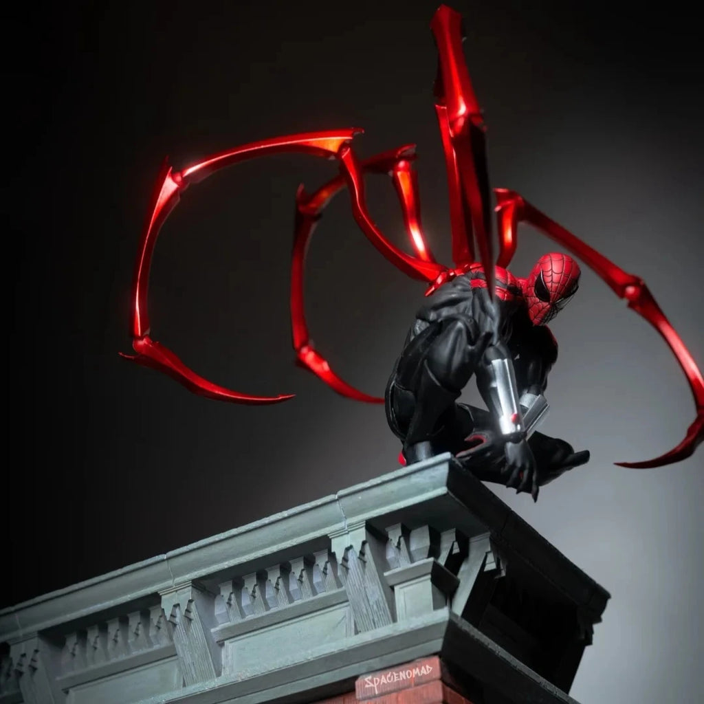Mess Toys 16cm Ultimate Spider Man Articulat Action Figure Miles Morales Black Red Suit Model Collect Desktop Ornament Toy Gifts