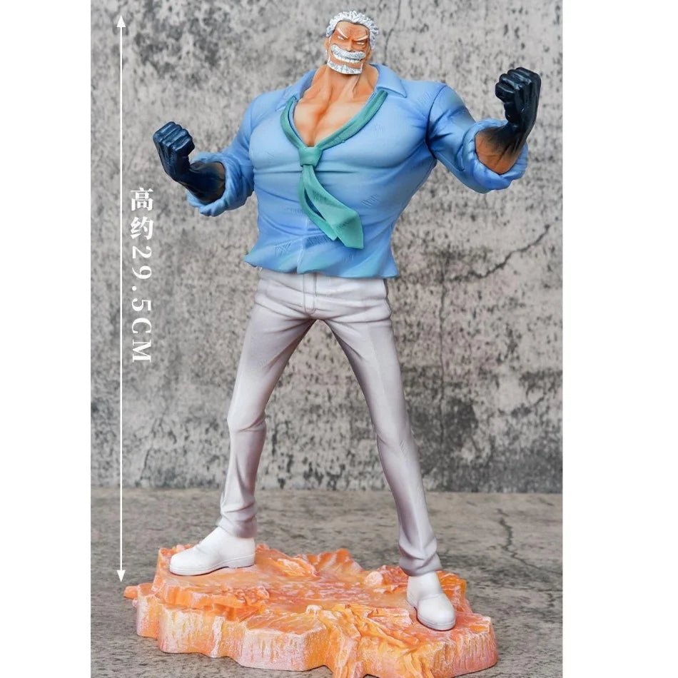 29cm One Piece Anime Figures Monkey D Garp Standing Posture Sculpture Scene Doll Pvc Model Statue Ornament Collection Toys Gifts