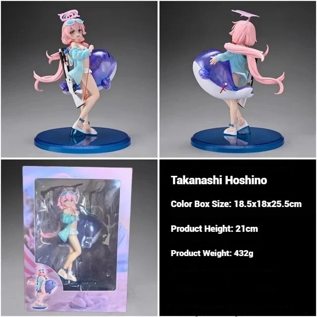 21cm Blue Archive Takanashi Hoshino In Swimsuit Game Girl Figures Models Gk Statue Models Boy Collectible Ornament Doll Toy Gift