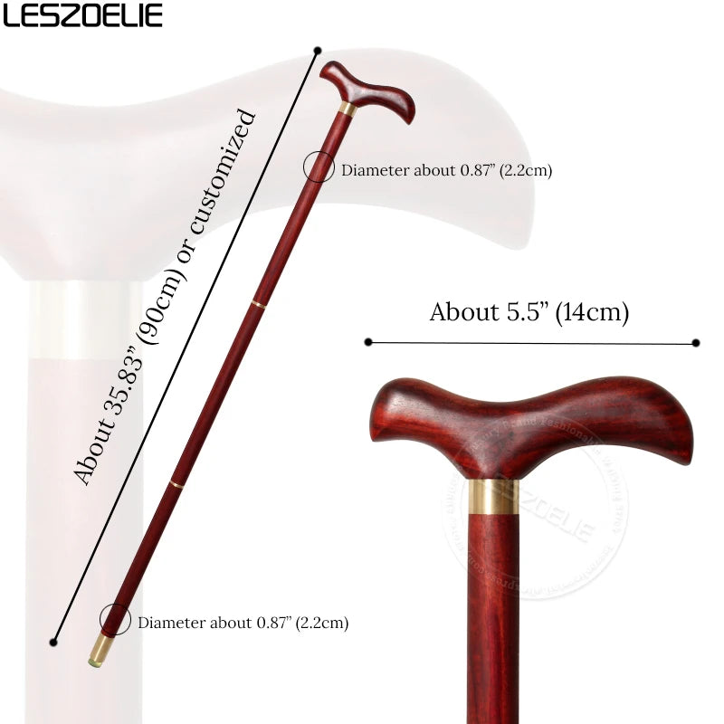 Luxury Red And Black Bird Shaped Handle African Wooden Walking Stick Men And Women Fashionable Canes Elegant Man Walking Sticks